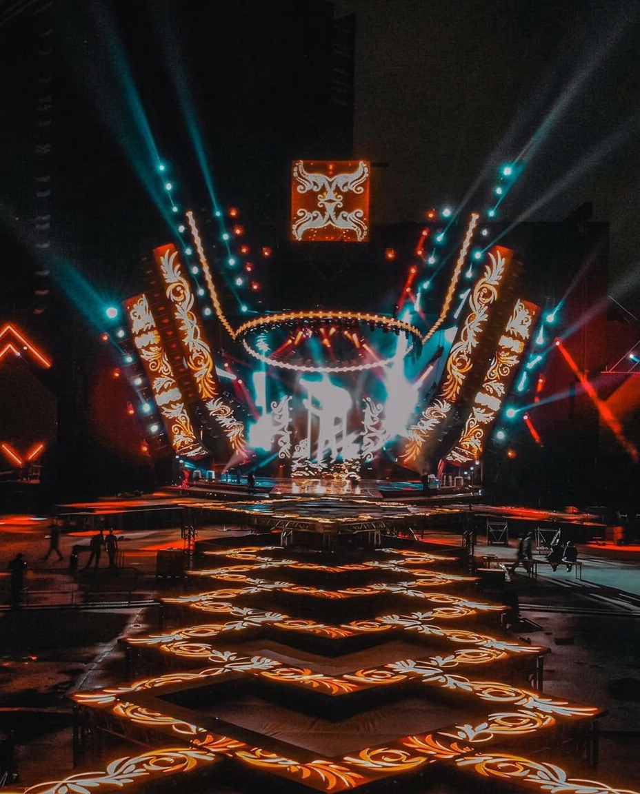 Palco e passarela
